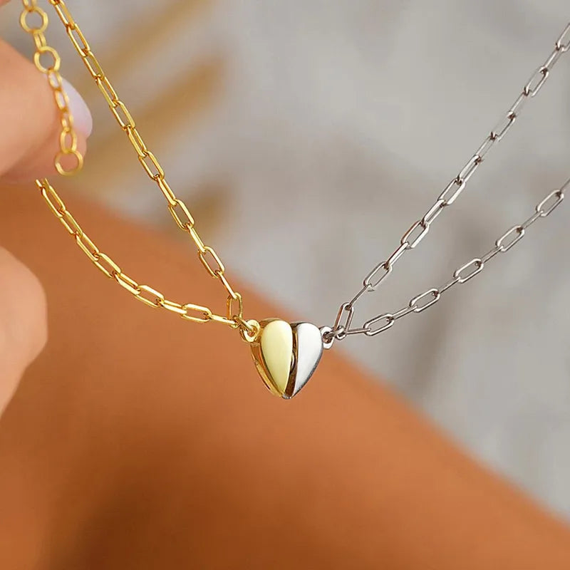 Alma heart paperclip bracelet, gold plated